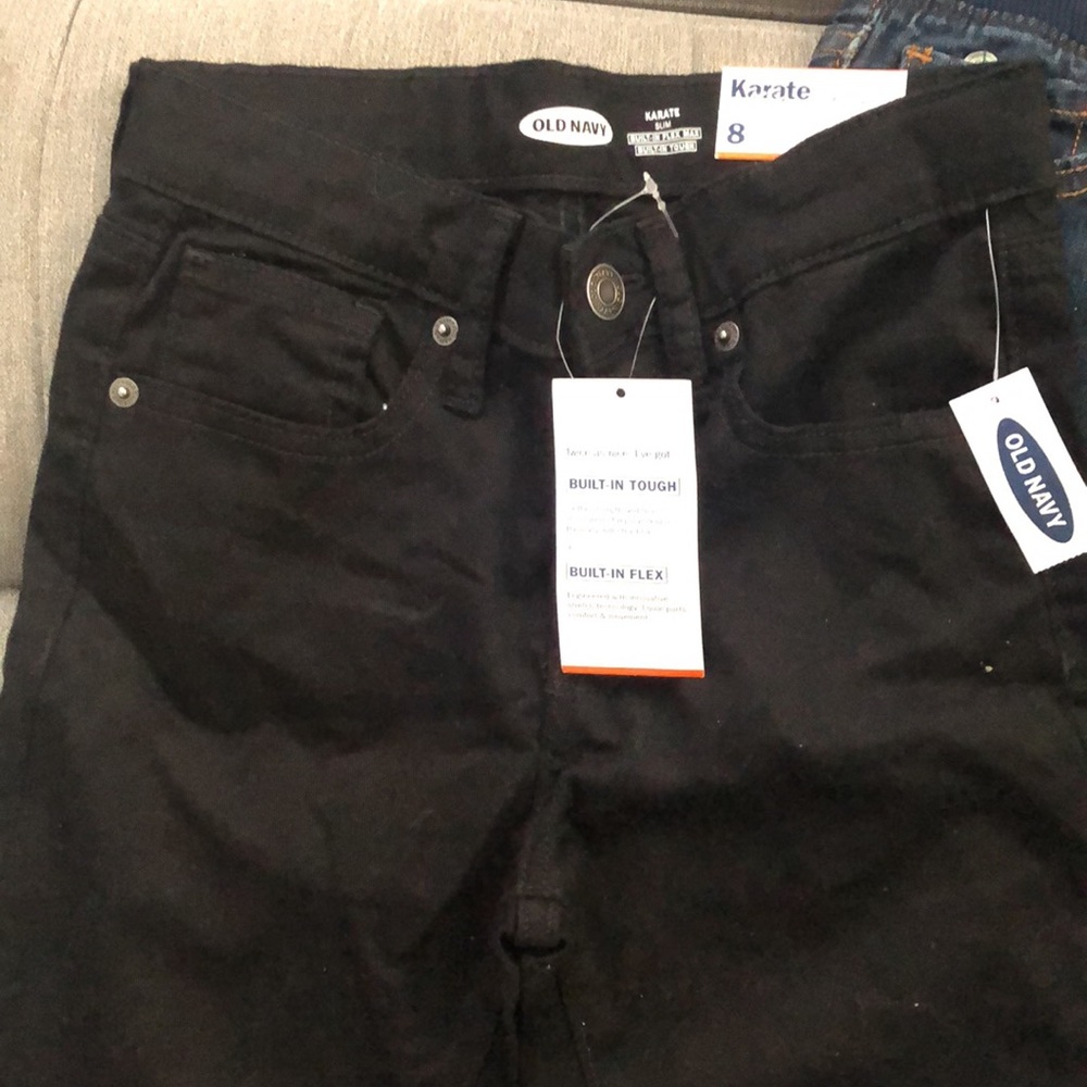 NWT Boys Old Navy Karate black denim  Size 8